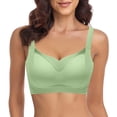 thumbnail image 2 of Sports Bras for Women Seamless Comfort Support Front Closure Wireless Bra Bras for Women No Underwire Green Xl, 2 of 4