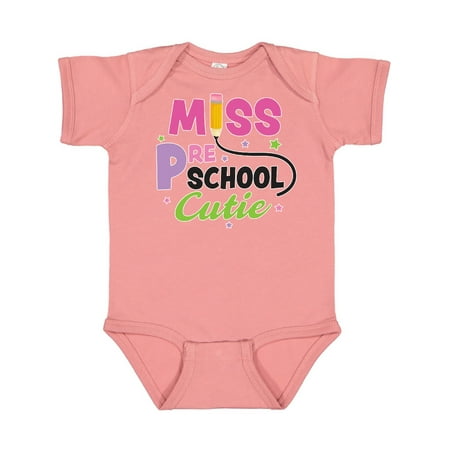 

Inktastic Miss Preschool Cutie with Pencil and Stars Gift Baby Girl Bodysuit