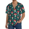 thumbnail image 3 of Haiem Amanita Mushroom Men's Casual Shirts Short Sleeve Button Down Shirts Fashion Textured Summer Beach Shirt-4X-Large, 3 of 7