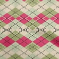 thumbnail image 1 of oneOone Velvet Pink Fabric Check Craft Projects Decor Fabric Printed By The Yard 58 Inch Wide, 1 of 5