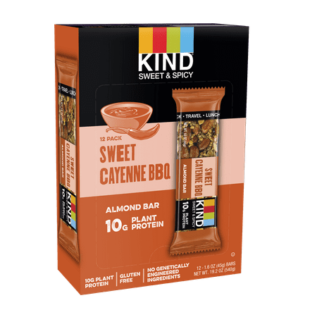 Kind Almond Bar, Sweet Cayenne BBQ, 10g Protein, 12 Ct