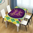 thumbnail image 7 of Coolnut Mardi Gras Tablecloth, Waterproof Washable Polyester Square Table Cover, Durable Tablecloth for Kitchen Dining Table Party Decor, 60"X 108", 7 of 7