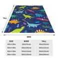 thumbnail image 3 of Honeii Dinosaurs Print Fleece Blanket - Throw Blanket for Bed, Sofa, Couch, Camping, and Travel , Microplush Ultra Soft Warm Blanket-80"x60", 3 of 7