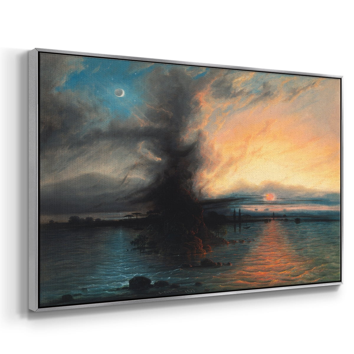 Vintage Landscape-CX By Wexford Home Framed in Silver Wood Gallery Wrapped Canvas 17 in. x 25 in.