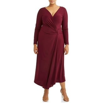 chinese dress ladies Elegant Plus Size Wrap Maxi Dress  One Size 18-24  Lady Style Fashion