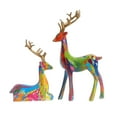thumbnail image 2 of 2Pcs Reindeer Figurines For Christmas Reindeer Sculpture Resin Christmas Statuesative Displays For Living Room Bedroom Bathroom Bookshelf Desktop Cabinets Desktop Ornament Easy To Use, 2 of 7