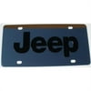 Jeep Black Logo Stainless Steel License Plate