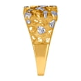 thumbnail image 2 of 10k Two-tone Gold Womens Nugget Fashion Ring Ring for Women - 4.6 Grams, 2 of 2