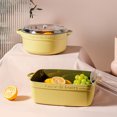 thumbnail image 2 of Reheyre Practical Double-layer Drain Basket - Large Capacity Plastic Colander Basket - Dustproof - 1 Set, 2 of 8