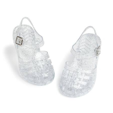 Kannior Toddler Girls Jelly Sandals Soft Rubber Sole Closed Toe Summer Shoes Mary Jane Dress Princess Flat