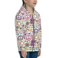 thumbnail image 5 of Kdxio Peace Love and Dove Flower Power Pattern Kids Boys Girls Zip Up Hoodie 3D Printed Hooded Sweatshirt Hoody Coat with Pocket 7-12 Y-Small, 5 of 6