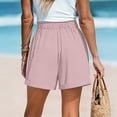 thumbnail image 6 of BLVB Womens Shorts Lightweight Bermuda Shorts for Women Drawstring Casual Summer Beach Shorts with Pockets, 6 of 7