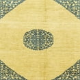 thumbnail image 1 of Ahgly Company Indoor Square Abstract Bold Yellow Abstract Area Rugs, 5' Square, 1 of 6