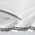 thumbnail image 5 of Superior Harrison Embroidered Cotton Bed Sheet Set, King, White/Black, 5 of 11