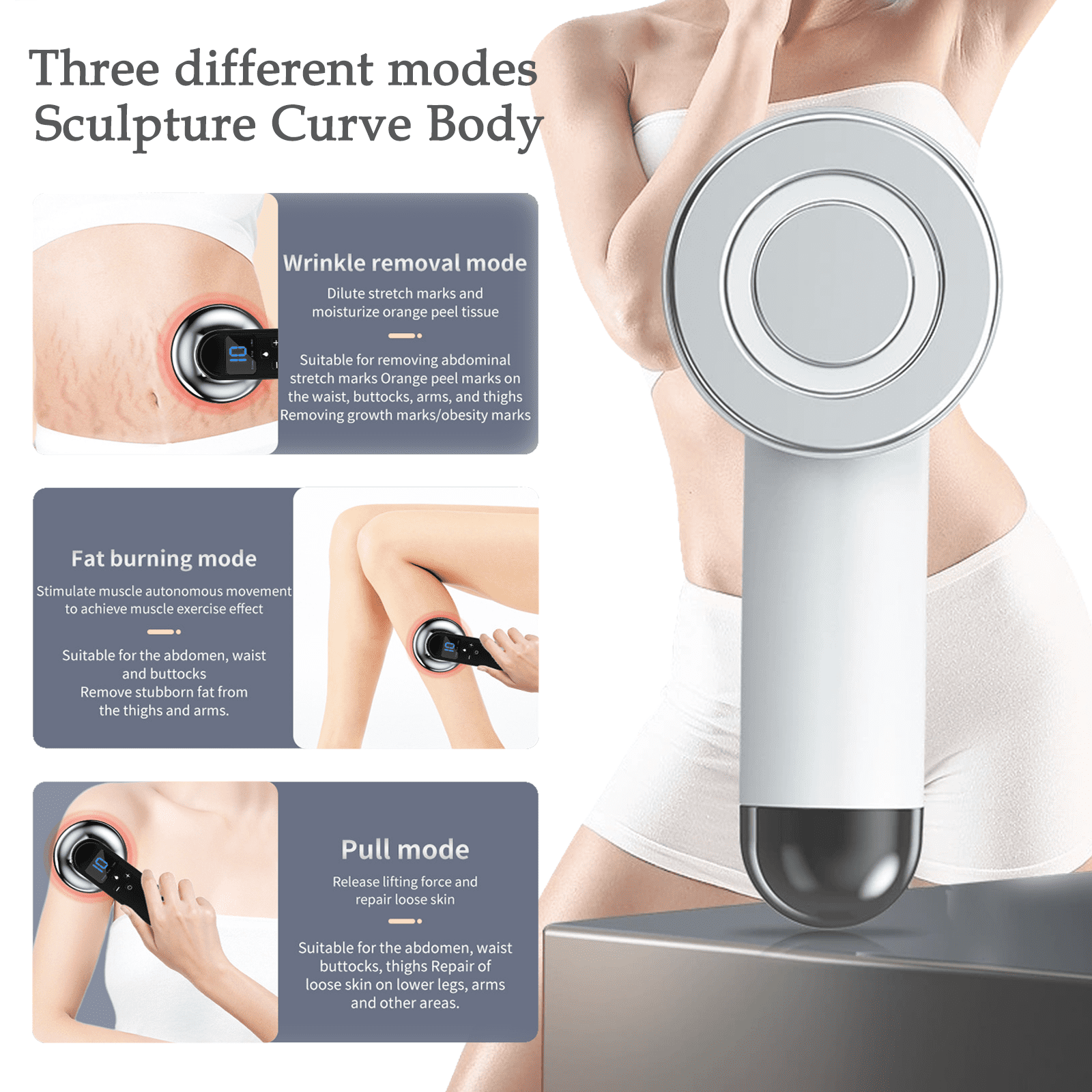 Docreld Body Sculpting Machine - Professional Handheld Cordless Cellulite Massager - Suitable for Belly, Neck, Legs, Hip, Arms