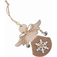 thumbnail image 1 of Wooden Christmas Angel Pendant Miniature Angel Ornaments Large Ornaments for Tree Rustic Decor Bell Christmas Decor, 1 of 5
