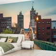 thumbnail image 2 of Peel and Stick Wallpaper Waterproof Ohio Town Skyline Wall Mural Decor Self Adhesive and Removable 69in x 98in, 2 of 8