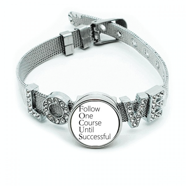 Sigue a exitosa cita Pulsera pulsera pulsera de cristal amor pulsera ajustable