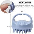 thumbnail image 2 of Silicone Hair Scalp Massager Shampoo Brush Scalp Scrubber Hair Washing Brush Exfoliating Brush Head Scrubber for Shower - Blue, 2 of 5