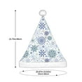 thumbnail image 3 of Haiem Retro ice blue snowflakes Pattern Santa Hat Confortable Velvet Christmas Hat for Christmas Party Favors Fit for Adults Men Women, 3 of 6