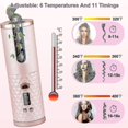 thumbnail image 2 of Herramienta de rizado automático inalámbrico para el cabello, rizador de pelo inalámbrico portátil, varilla de hierro con pantalla LCD HVU, 2 of 3