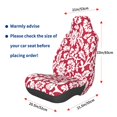 thumbnail image 2 of Picia Red Flowers Print Waterproof Sweating Car Seat Cover for Post Gym Workout, Running, Beach and Hiking, Universal Fit Anti-Slip Bucket Seat Protector, 2 of 5