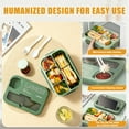 thumbnail image 4 of Lunch Box With Fork, Spoon Large Capacity Lunch Container Compartments Storage Containers Microwave Safe, 4 of 8