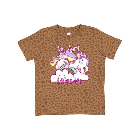 

Inktastic My Aunt Loves Me Unicorn Gift Toddler Toddler Girl T-Shirt