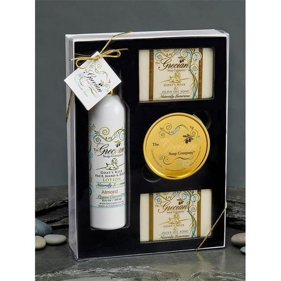 Lotion, 2 soaps and candle gift set - Almond