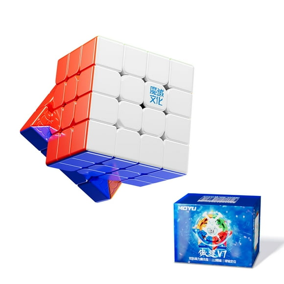 Speed Cube Moyu Aosu V7 4x4 magnético sin adhesivo con revestimiento UV