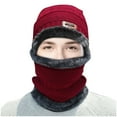 thumbnail image 5 of CNKOO Winter Thermal Plush Hat Scarf Woolen Cap Cycling Windproof Cap Two-Piece 2Pc, 5 of 5
