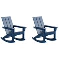 thumbnail image 1 of Parkdale Outdoor HDPE Plastic Adirondack Rocking Chair Navy Blue (Set of 2), 1 of 7