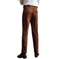 thumbnail image 4 of Men's Dress Pants, Corduroy Naples Style Classic Fit Vintage Business Trousers with Straight Leg and Pleat-Front for Smart Casual and Formal Wear,Brown,32, 4 of 5