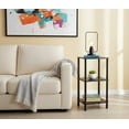 thumbnail image 3 of Nola Home 3-Tier End Table, Side Table, Multipurpose Shelf, Easy Turn Assembly, Black, 3 of 5