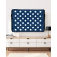 thumbnail image 5 of 4th of July Outdoor TV Cover 70 to 75 Inch Weatherproof, Independence Day Patriotic White Star Blue 600D Oxford TV Covers with Waterproof Zipper, Outside Flat TV Screen Protector Size 68"Wx42"Hx4.5"D, 5 of 7