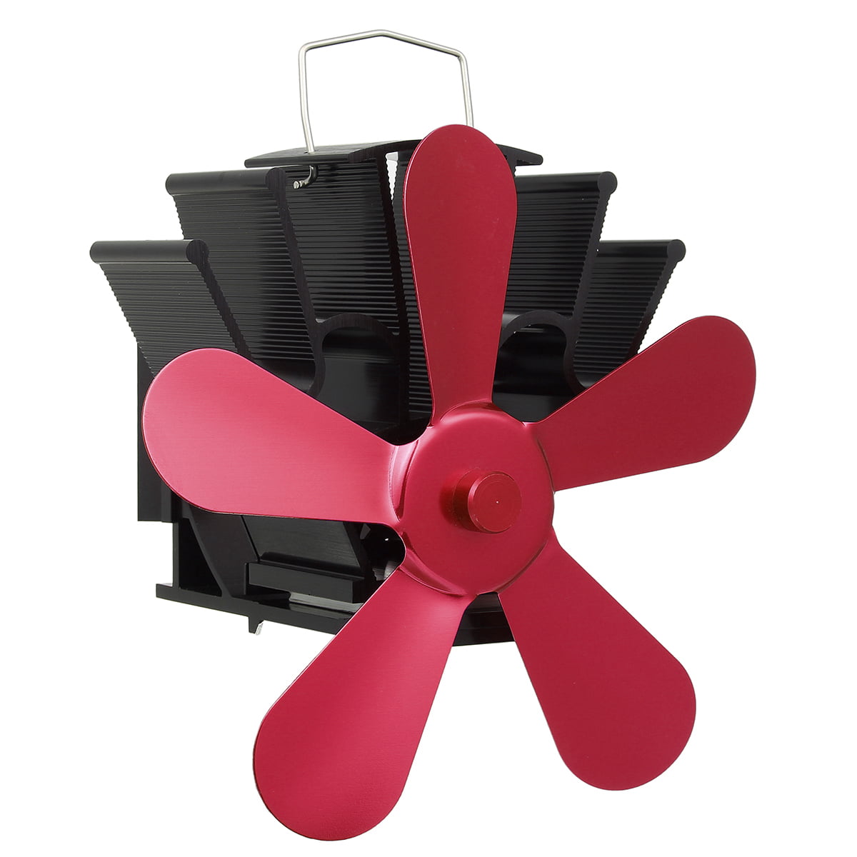 5 Blade Heat Self-Powered Wood Stove Fan Top Burner Fireplace Silent Ecofan