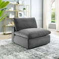 thumbnail image 2 of Sofa Middle Chair, Velvet, Grey Gray, Modern Contemporary Urban Design, Living Lounge Room Hotel Lobby Hospitality, 2 of 8