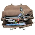 thumbnail image 3 of 18 CEO Leather Large Briefcase Backpack Travel Bag L31.VB, 3 of 3