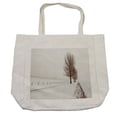 thumbnail image 1 of Rustic Shopping Bag, Row of Large and Bare Beech Trees in Snow Covered Winter Frozen Photography Art, Eco-Friendly Reusable Bag for Groceries Beach and More, 15.5" X 14.5", Cream, by Ambesonne, 1 of 2
