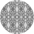 thumbnail image 1 of Ahgly Company Machine Washable Indoor Round Transitional Platinum Silver Gray Area Rugs, 6' Round, 1 of 7