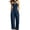 01 Dark Blue, variant on Women's Dressy Crossover Halter Jumpsuit - Sleeveless Loose One Piece Wide Leg Pants Romper with Pockets