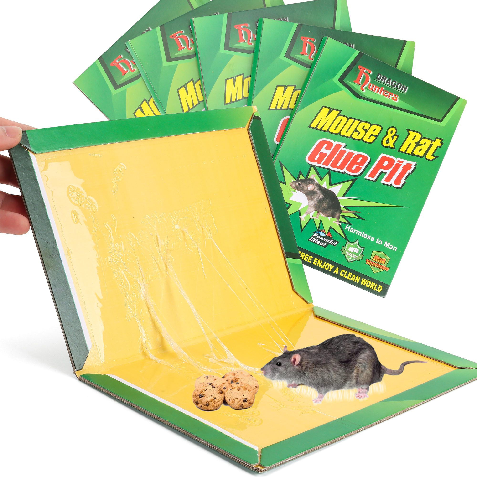 Spencer 8 Pack Large Mouse Glue Traps with Enhanced Stickiness, Rat Mouse Traps, Snake Mouse Traps Sticky Pad Board for House Indoor Outdoor, Heavy