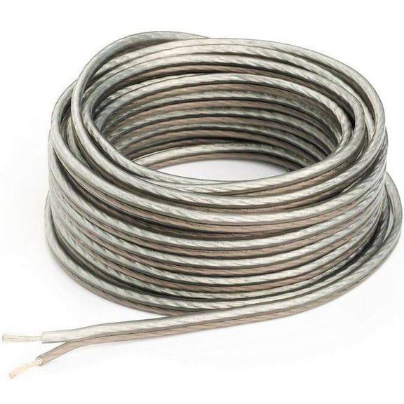 American Terminal 25 Ft 8 Gauge Subwoofer Speaker Wire Stranded Copper Mix Zip Hook Up Cable