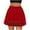 01 Wine, variant on Women's Lace Trim Mini Skirt Low Rise Pleated Half Slip Skirt Layered Flowy Skirts Underskirt