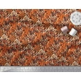 thumbnail image 2 of Soimoi Orange Cotton Duck Fabric Leopard & Tiger Animal Skin Print Fabric by Yard 44 Inch Wide, 2 of 3