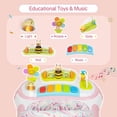 thumbnail image 4 of PRVAETU 5 in 1 Baby Walker,Jumper,Rocking,Push,Eating Mode for Boys Girls,Foldable,Music & Light,Height Adjustable,Wheel for Infant,Pink Stripes, 4 of 7