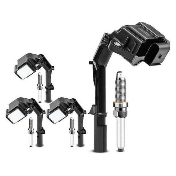 Ignition Coil and Spark Plug Kit 8 - Compatible with 2016 - 2019 Mercedes-Benz GLC300 2.0L 4-Cylinder 2017 2018