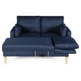 thumbnail image 3 of Sala Modular Reversible Makora Kissa con Memory Foam Color Azul Lino Respaldo Reclinable de 3 Posiciones, 3 of 9