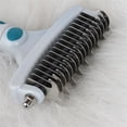 thumbnail image 4 of Pet Grooming Rake, Metal Comb and Flea Comb for Cats and Dogs, Double-Sided Dematting Tool, Extra-Wide Deshedding Brush for Long Hair Pets, 4 of 5