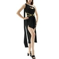 thumbnail image 2 of ZQUUVOU Women's Solid Color Sleeveless Dress Halloween Ancient Greek Mythical Theme Party Stage Dress Black, 2 of 7